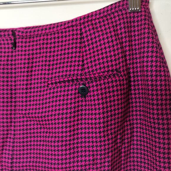 Vintage Jones New York 100% Wool Skirt Houndstooth - Picture 7 of 10